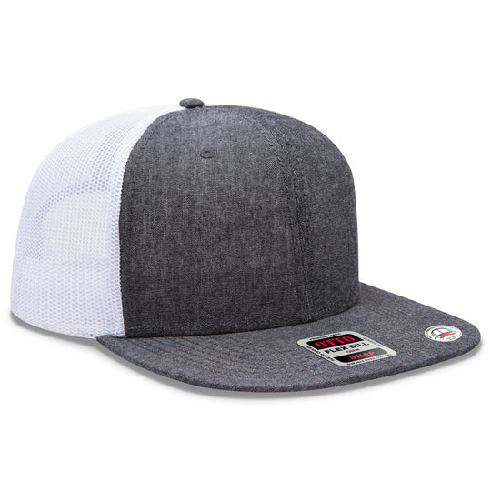 OTTO CAP® OTTO SNAP 6 Panel Pro Style Mesh Back Trucker Snapback Hat