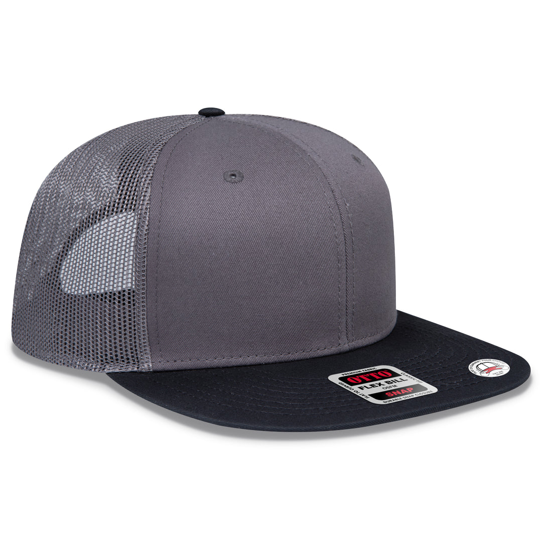 OTTO CAP® OTTO SNAP 6 Panel Pro Style Mesh Back Trucker Snapback Hat