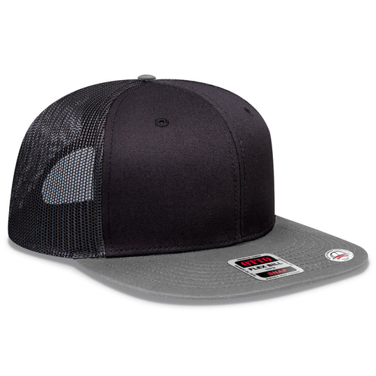 OTTO CAP® OTTO SNAP 6 Panel Pro Style Mesh Back Trucker Snapback Hat