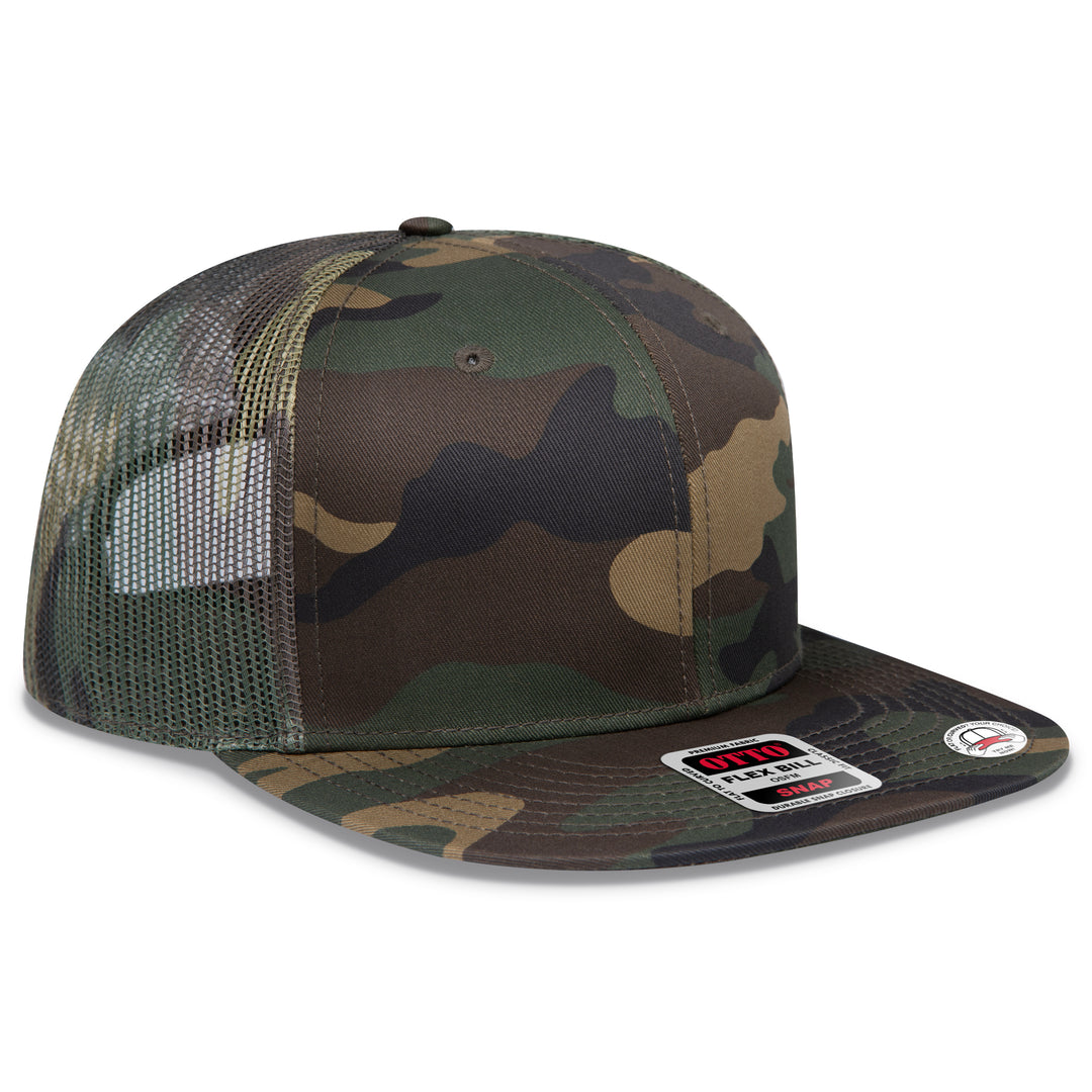 OTTO CAP® OTTO SNAP 6 Panel Pro Style Mesh Back Trucker Snapback Hat