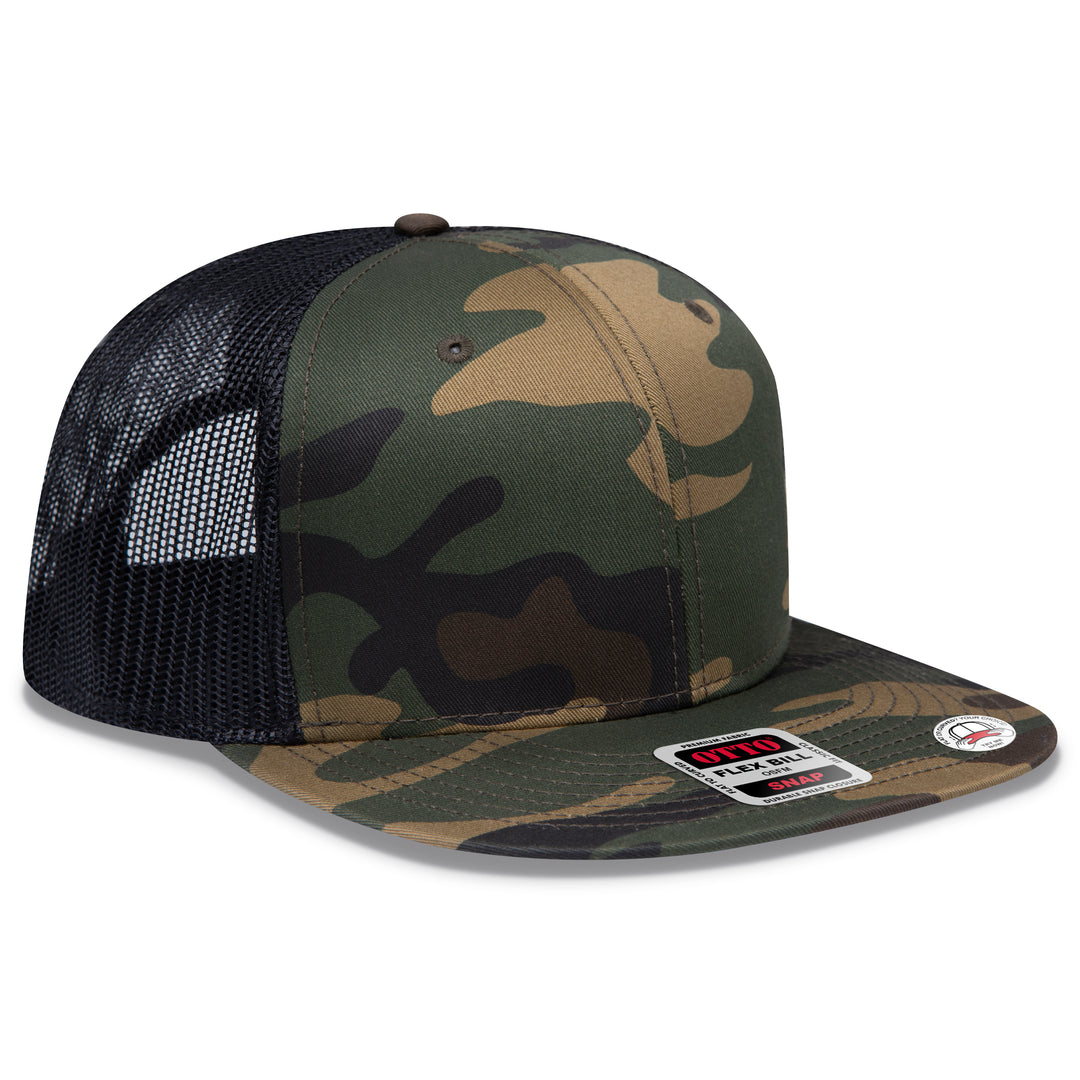 OTTO CAP® OTTO SNAP 6 Panel Pro Style Mesh Back Trucker Snapback Hat