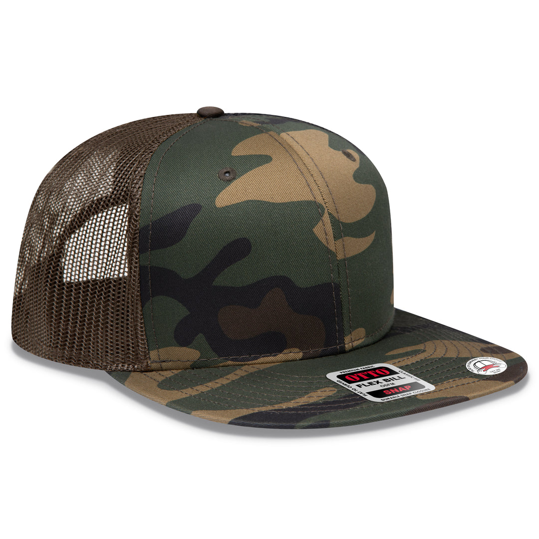 OTTO CAP® OTTO SNAP 6 Panel Pro Style Mesh Back Trucker Snapback Hat