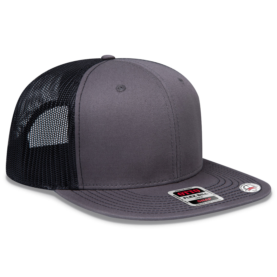 OTTO CAP® OTTO SNAP 6 Panel Pro Style Mesh Back Trucker Snapback Hat